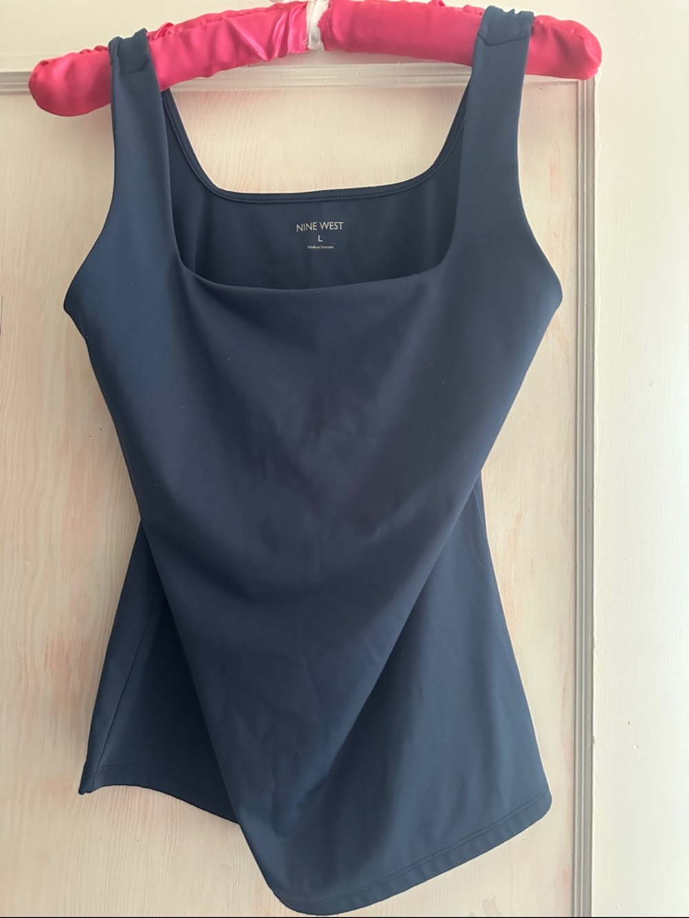 Nine West Navy Square-Neck Tank